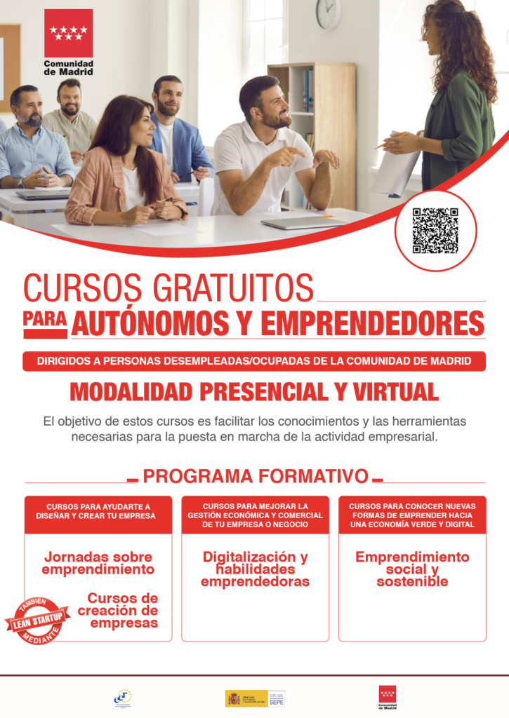 Cursos gratuitos para Personas Emprendedoras de la Comunidad de Madrid ...